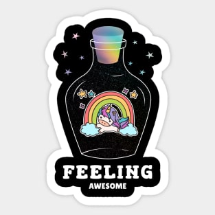 Feeling Awesome Unicorn Sticker